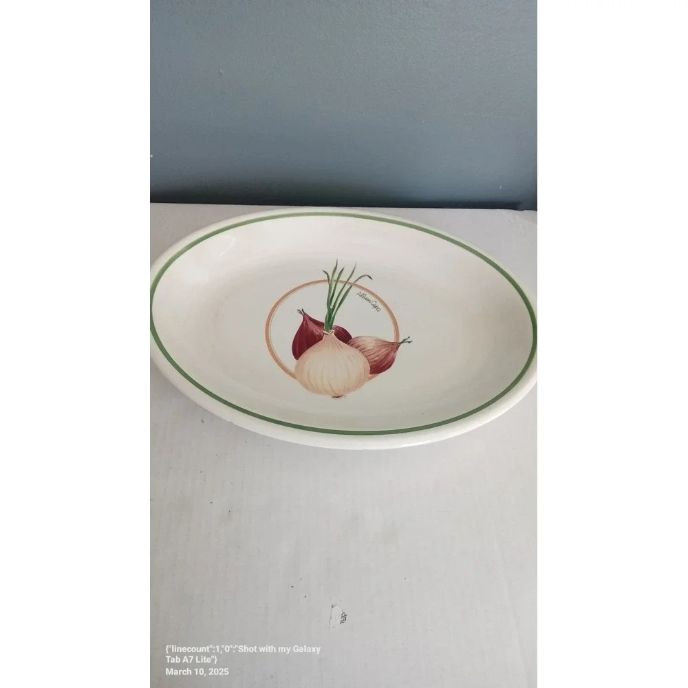 William Evans Platter Serving Dish Onion Vegetable Design Kitchen‎ Decor